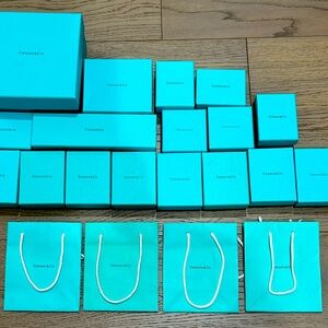 Tiffany & Co authentic boxes. Collection is 17 boxes and 4 shopping bags.
